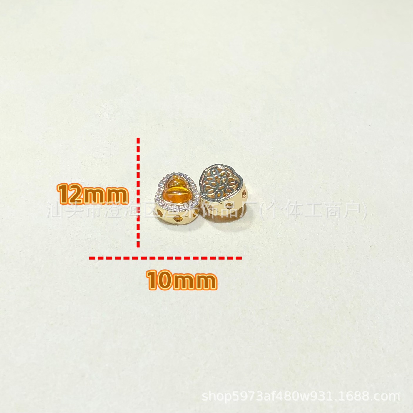 14K Gold-Filled High Color Retention Crystal DIY Jewelry Accessories Chinese Style Gourd Spacer Bead Bracelet Necklace Beaded Handmade Accessories