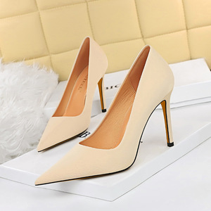 8831-3 European and American style simple thin heel high heel shallow mouth pointed super high heel women's shoes p