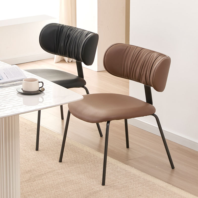 Mesa y silla de comedor doméstica moderna y simple, lujo ligero y de alto nivel, restaurante nórdico, hotel, silla de comedor de mahjong respaldada