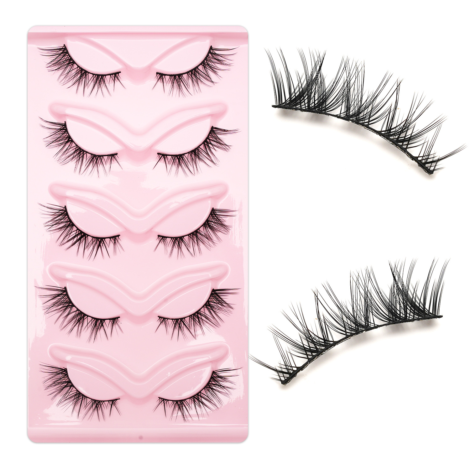 Europa y América ojo de gato zorro línea de ciegas falsas ciegas densas naturales una pieza de ojo negro ciegas al por mayor transfronterizas