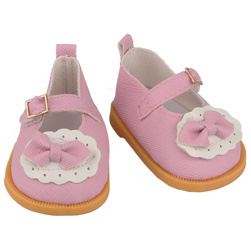 Doll shoes, cotton bow accessories for 14‑inch dolls, 5 cm length, multicolor
