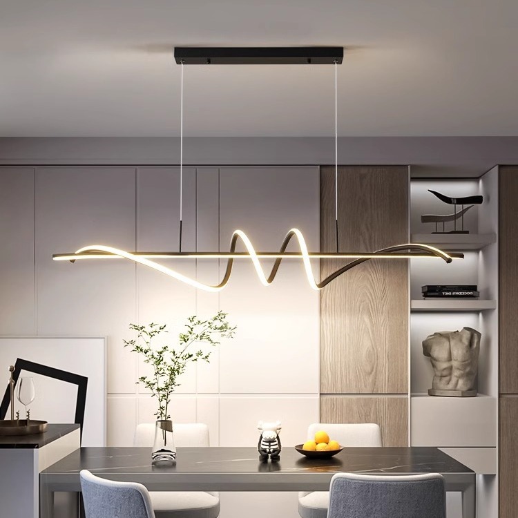 Lámpara del comedor estilo nórdico minimalista moderna lámpara de mesa de comedor creativa personalidad de la cocina barra de luz