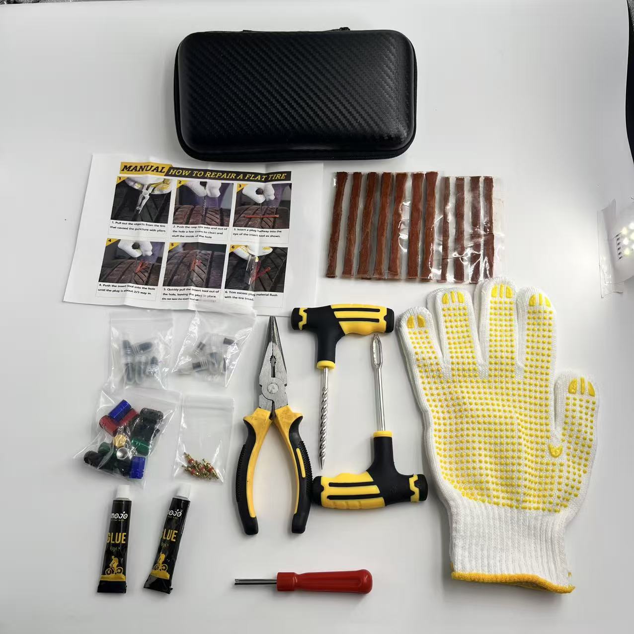 Vacuum Tire Quick Repair Tool Kit Ergonomic Handle Hardened Cutter Head