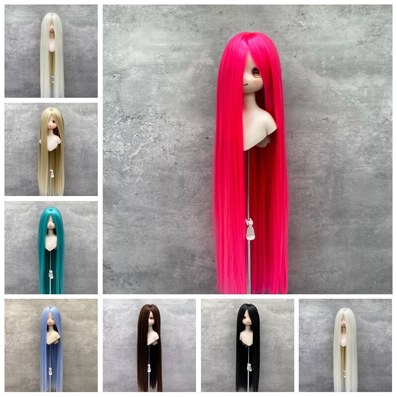 Lucy wig bjd hair embryo straight bangs can be modified hand hair can be curly hair do modeling soft silk wig