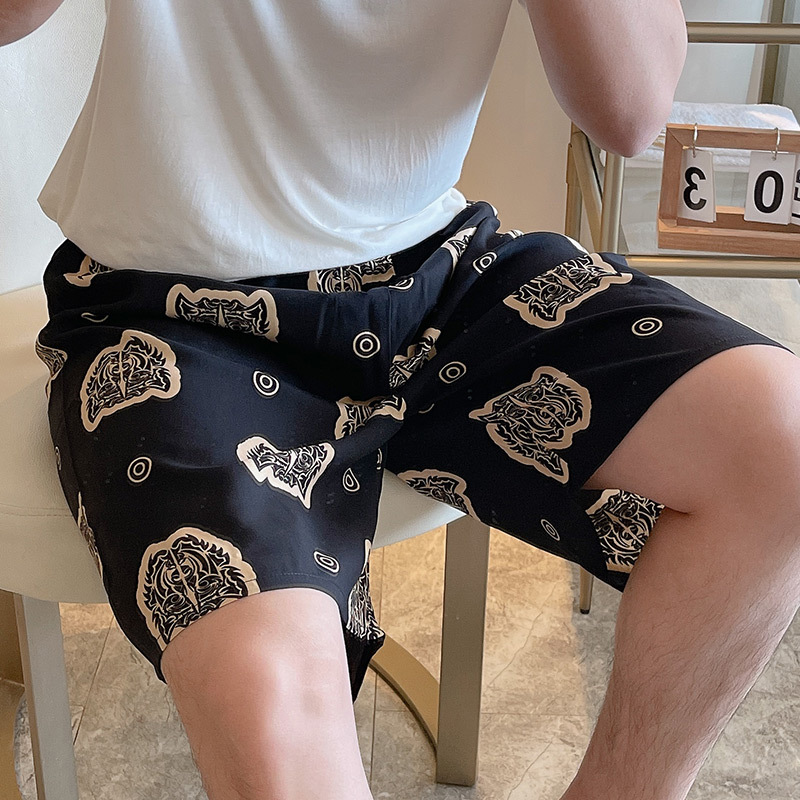 YY 남자 반바지-사자 배지 블랙