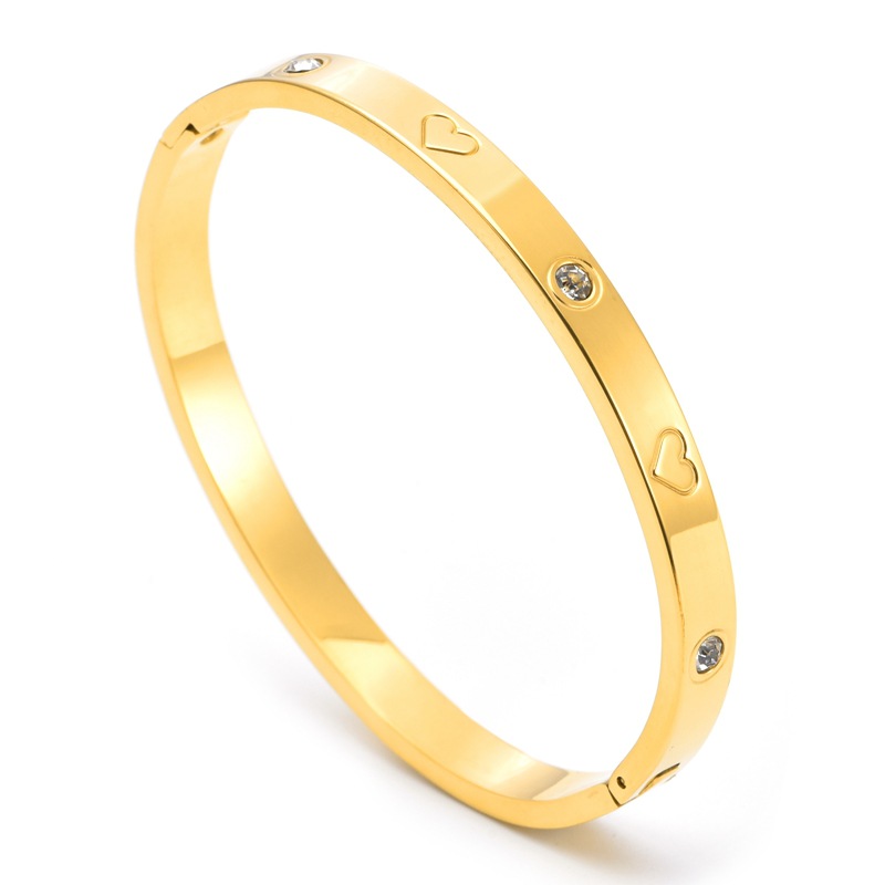 Pulsera mujer de alta calidad, acero de titanio, no se desvanece, joyería de diamantes de acero inoxidable, pulsera de diseño de nicho de moda