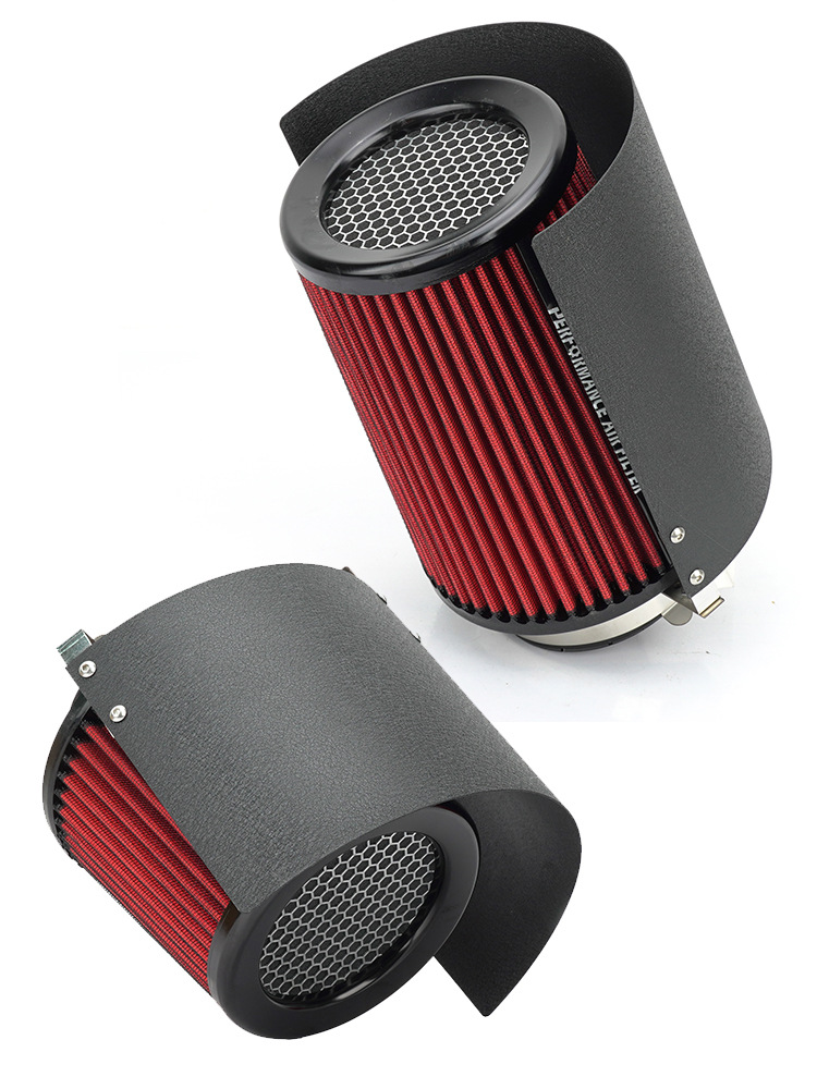 Car air intake modified winter mushroom head air filter heat shield stainless steel universal windshield protective cover adjustable