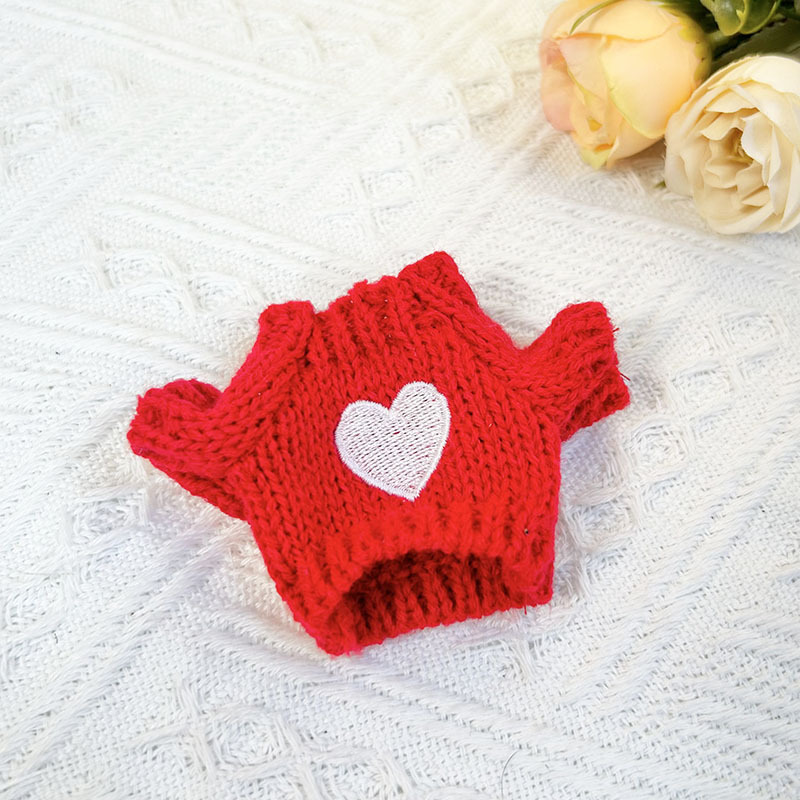 15cm ciego caja pull paño suéter pantalones macaron labubu colgante muñeca suéter Año Nuevo suéter lindo