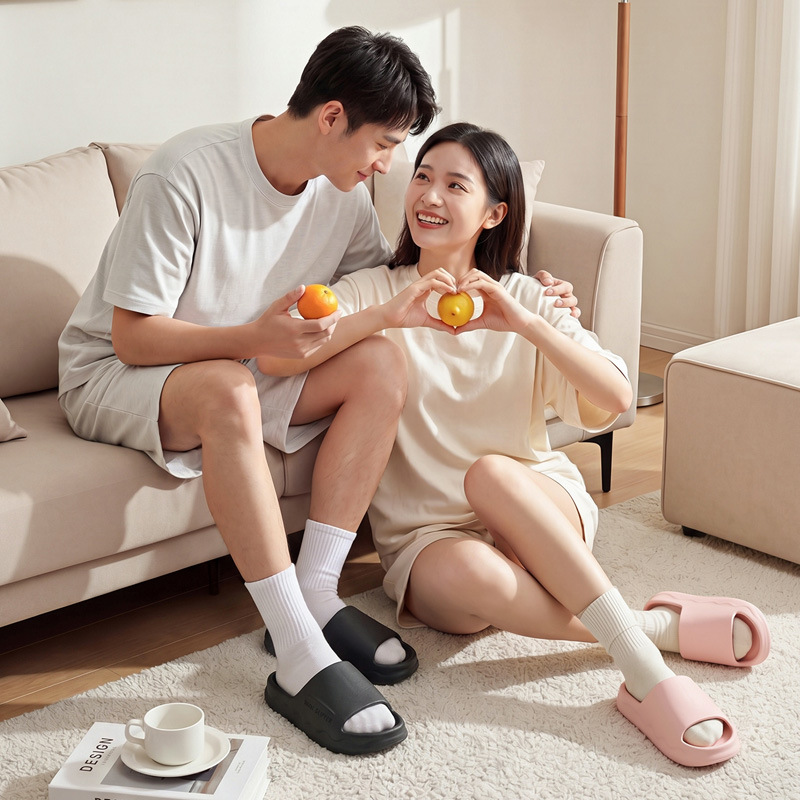 Thick-Soled Non-Slip Slippers Summer, New Top Quality EVA Indoor Home Use Women, Simple Bathroom Shower Sandals For Men In Summer_voghion.com
