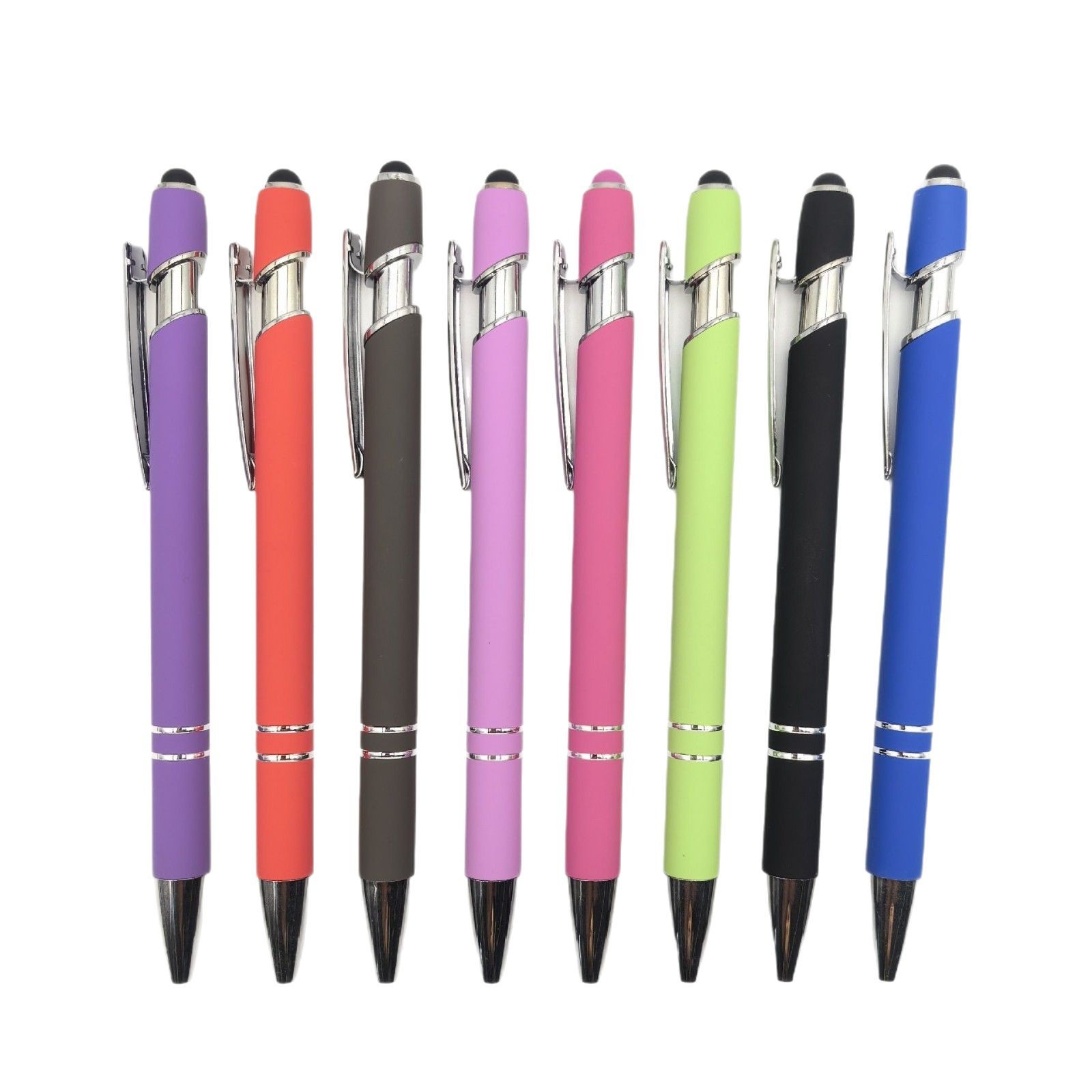 Presione caramelo color metal lápiz láser LOGO lápiz de metal pulverizador de pegamento colorido lápiz de bola