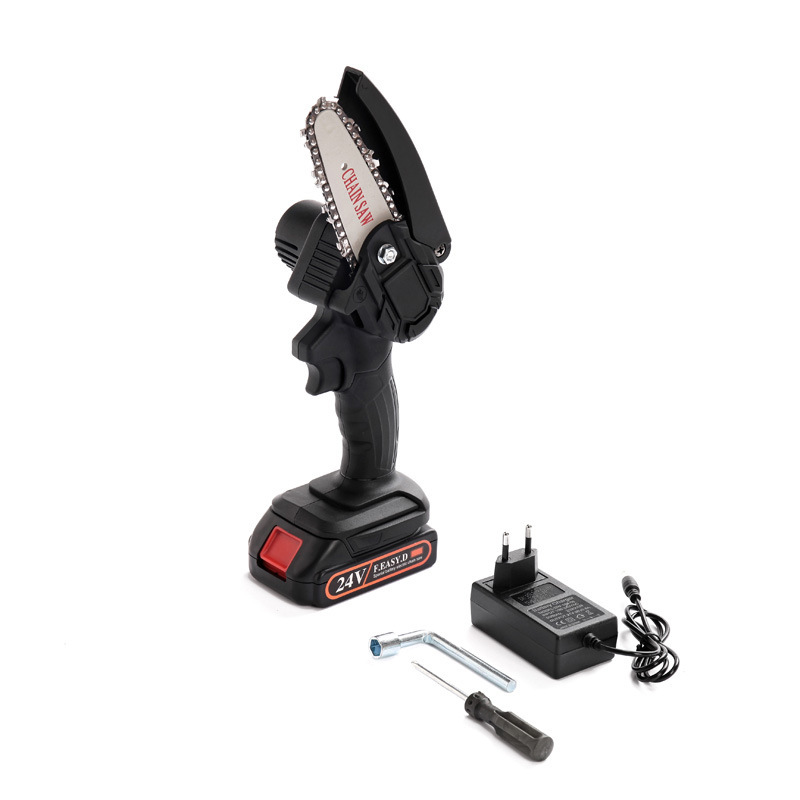 新款跨境充电式迷你电锯单手锯户外伐木锂电锯升级款无线手电锯