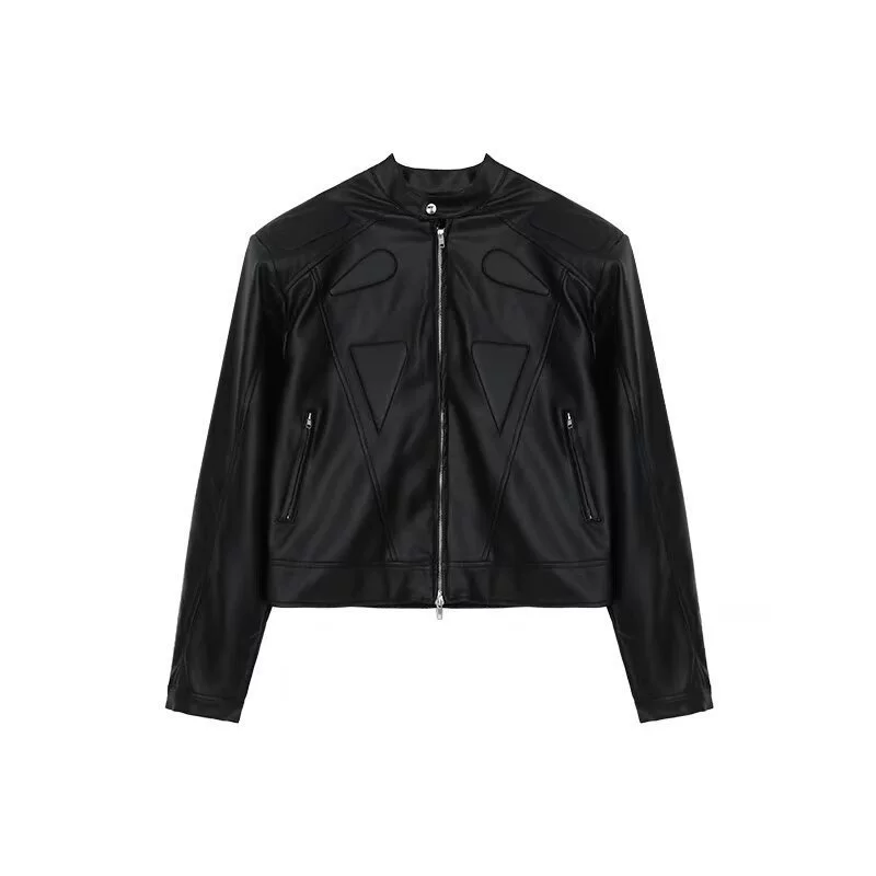 Design men's jacket, shoulder pads, high-quality style