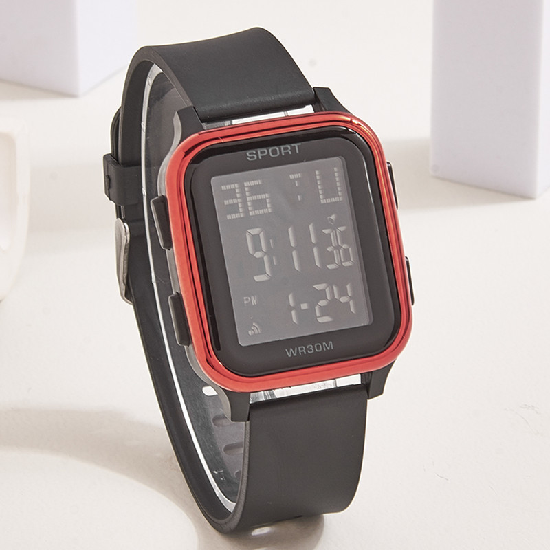 Comercio exterior transfronterizo reloj electrónico reloj de hombre silicona estudiante deportes impermeable reloj de hombre LED reloj electrónico al por mayor