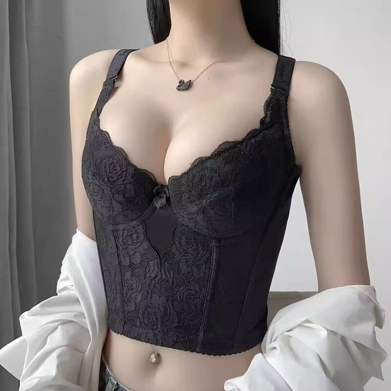 Beauty Salon Body Shaping Long Bra with 11 Rows of Hooks and Underwire Body Manager Adjustable Body Shaping Intimates to Tighten the Stomach and Gather