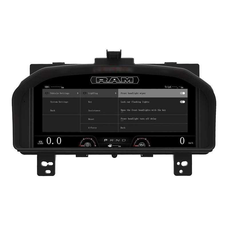 Dodge Ram Ram 1500/2500/3500 08-12 Models Dedicated Full Lcd Instrument Panel with Off-Road Incline Angle Display