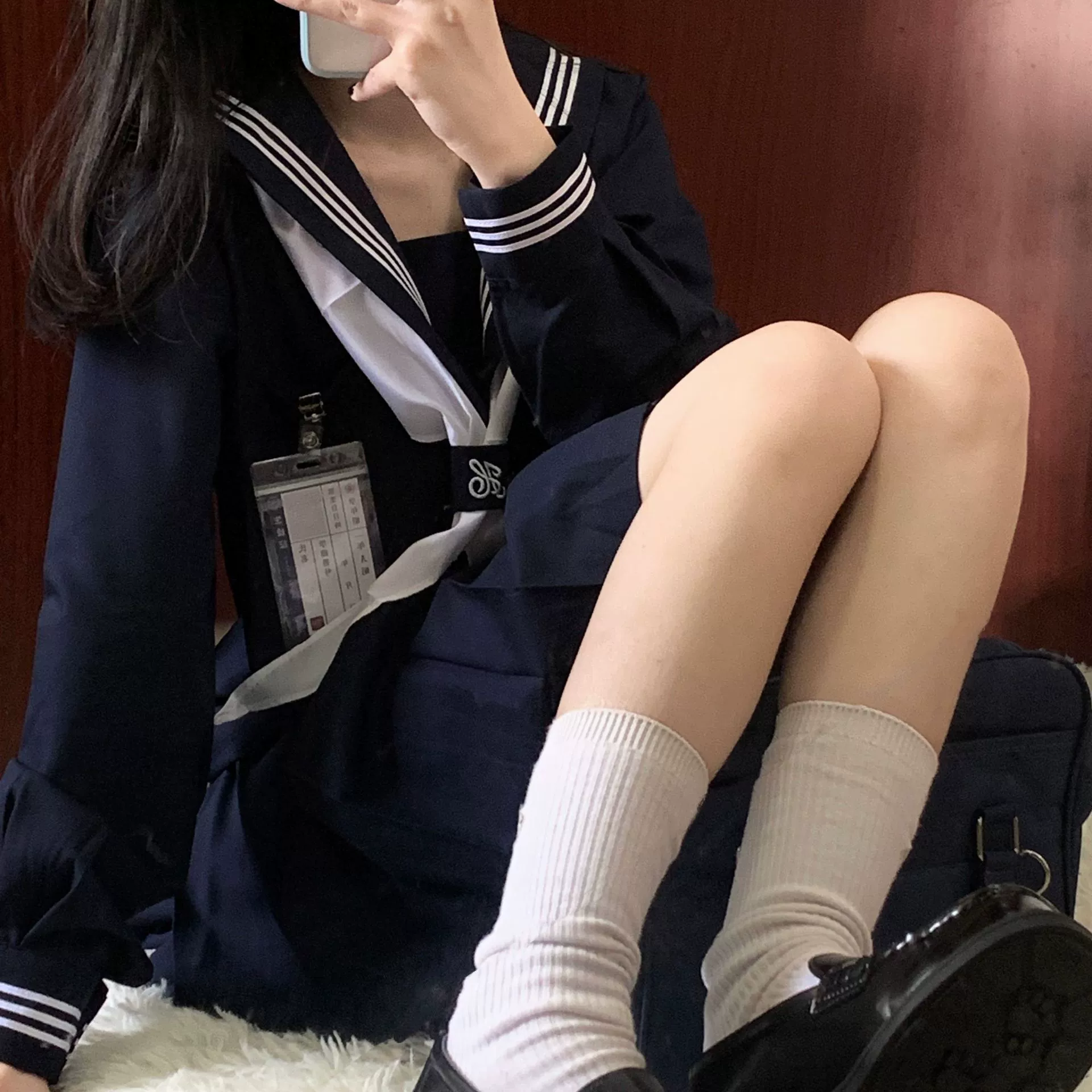 Православная Голубая Три JK Униформа Базовая Школа стиля Военно-морской академии для среднего матросского костюма Полная синяя молния для студенток