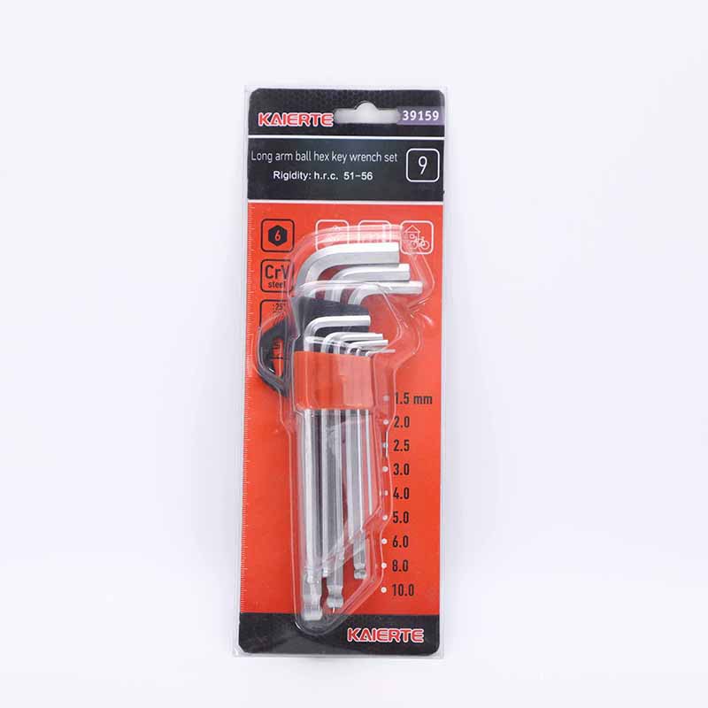 厂家供应 批发 多功能六边形扳手工具 10件套球头内六角扳手套装