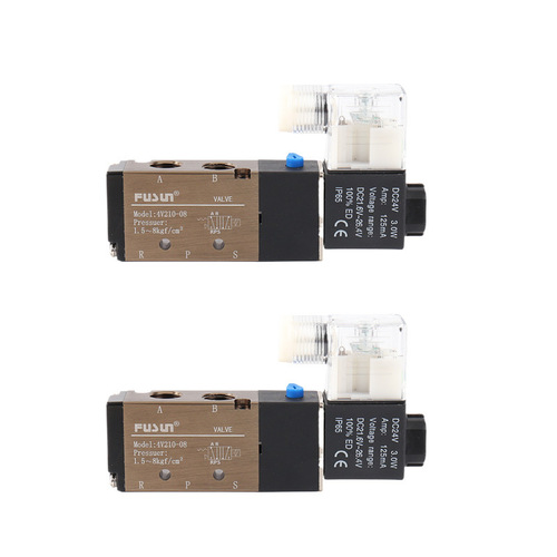 Pneumatic solenoid valve 4V210-08, 2-position 5-way pneumatic direction valve, cylinder-controlled check valve, solenoid valve