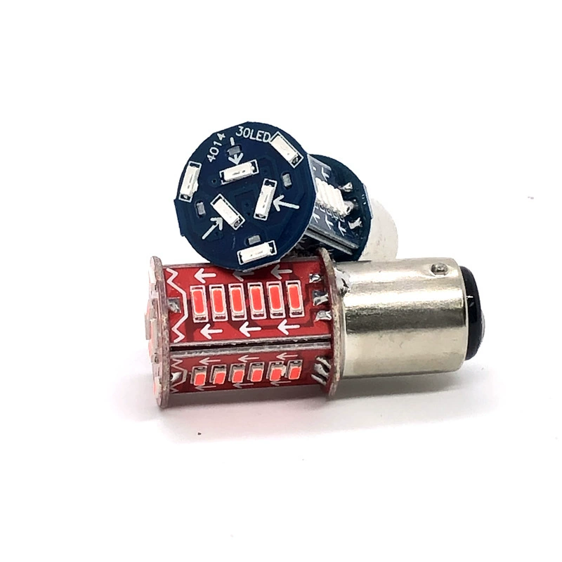 Мотоциклетный светодиодный стоп-сигнал Longsheng 1156 1157 4014 30SMD, мигающие задние фонари с эффектом бегущего поворота