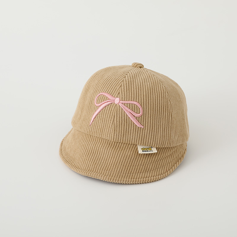Sombrero de bebé bordado arco primavera y otoño nuevo estilo de moda para niños niñas bebés transpirables para niños gorra de boca de pato gorra