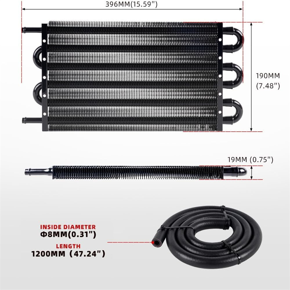 Cross-border special for automobile modification parts air conditioning exhaust tube condenser condenser tube universal oil cooler heat dissipation
