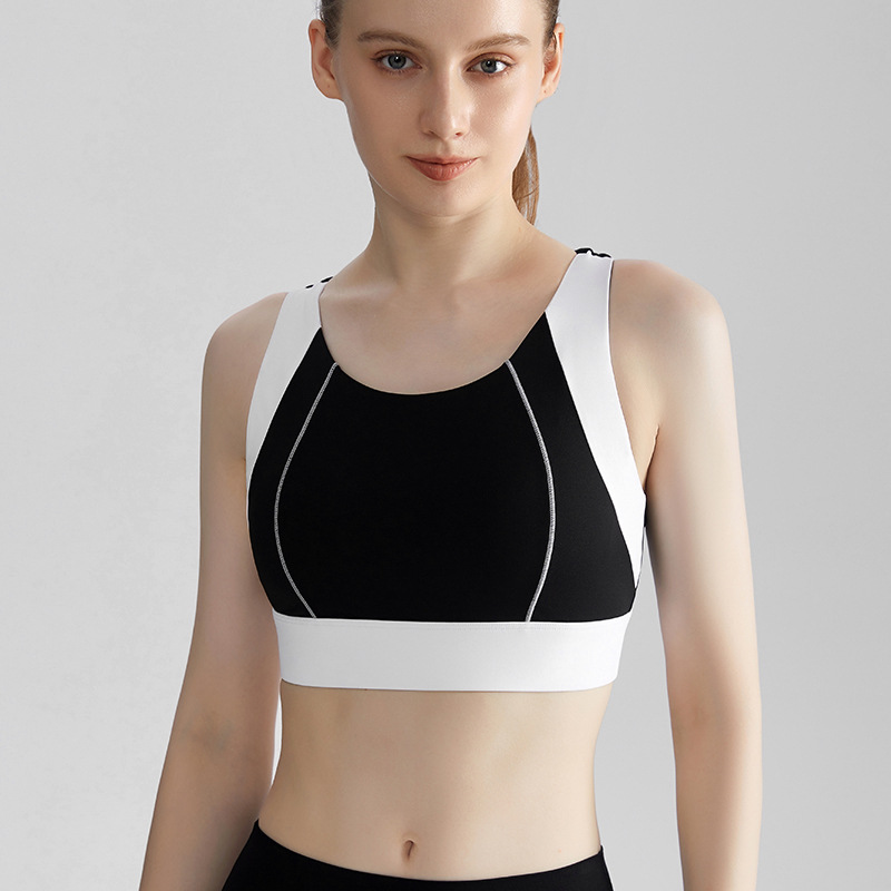 Wiman ropa interior deportiva de contraste de color una taza fija de alta resistencia antichoque acondicionamiento físico running chaleco de yoga