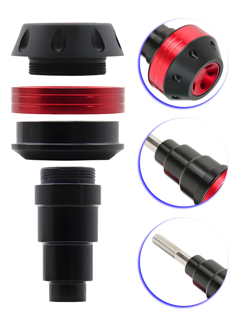 M8M10 Universal Body Anti-Fall Balls, 2-Pack, Motorcycle Anti-Fall Bumper Protection Balls, Cnc Accessories