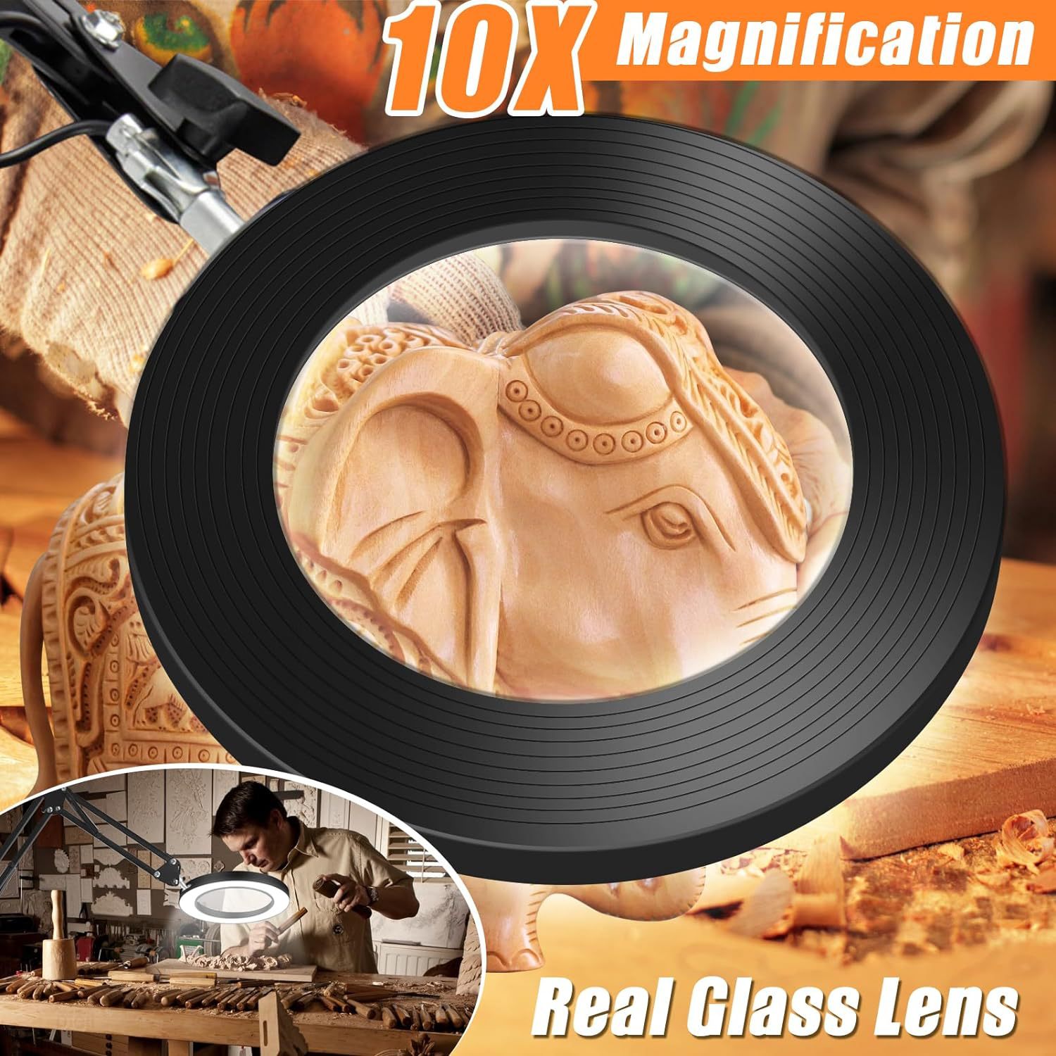 Soldadura transfronteriza mantenimiento lupa lámpara de escritorio de reparación de uñas de cejas protectoras de ojos lámpara de trabajo protectoras de ojos LED luz de lectura