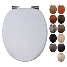 工厂直销密度板木质MDF马桶盖pvc贴皮印花木纹图案带缓降