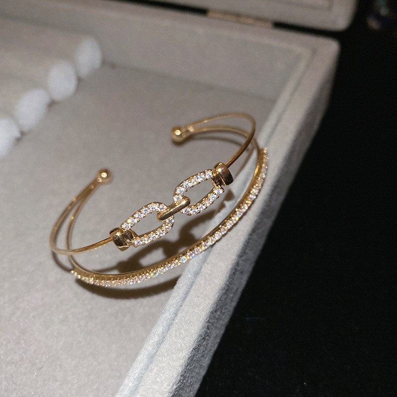 Pulsera elástica de diamantes de múltiples capas con perla artificial ins pulsera de moda exquisita pulsera de alta gama hermosa transfronteriza