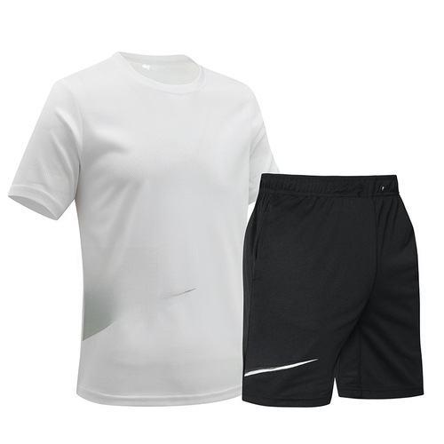 Men's Summer Fitness Short Sleeve T-Shirt, Quick-Drying Running Casual Sportswear, Street Vendor Supply