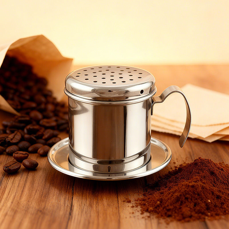 304 Stainless Steel Vietnamese Drip Coffee Pot, Drip-Style Coffee Cup, Filter-Free Hand-Brewed Coffee Pot, Filter Pot