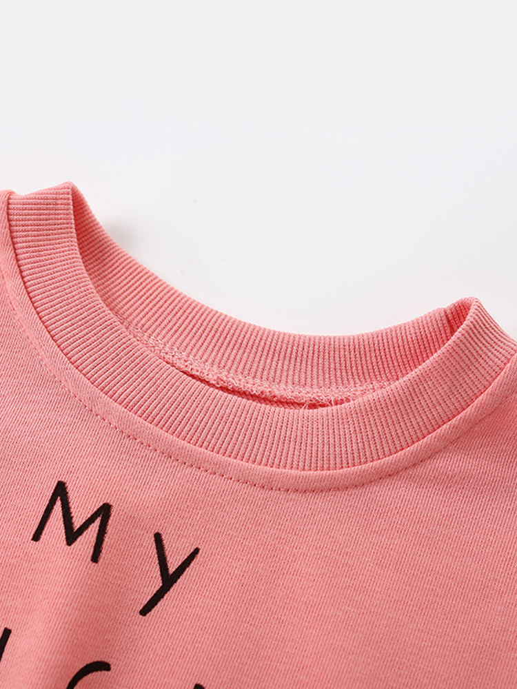 Malwee set de niñas otoño y invierno nuevo estilo europeo y americano para niños de mediana edad cuello redondo ocio manga larga para niñas de dos piezas
