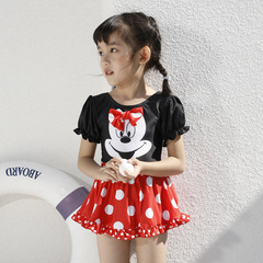 Children's swimsuits girls 2024 new girl cute one-piece swimsuits small children's princess swimsuit suit summer