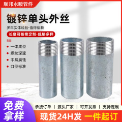 亜鉛メッキ単頭外シルク卸売単ネジパイプフープ溶接外シルクシームレス亜鉛メッキ鋼管単頭外シルクジョイント