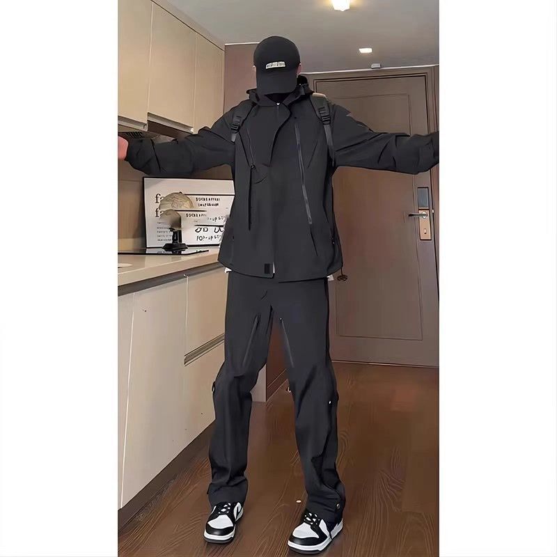 2026 New Spring and Autumn Waterproof and Windproof Outdoor Suit for Men, American-Style Functional Work Pants, Outdoor Jacket 2026 New Spring and Autumn Waterproof and Windproof Outdoor Suit for Men, American-Style Functional Work Pants, Outdoor Jacket