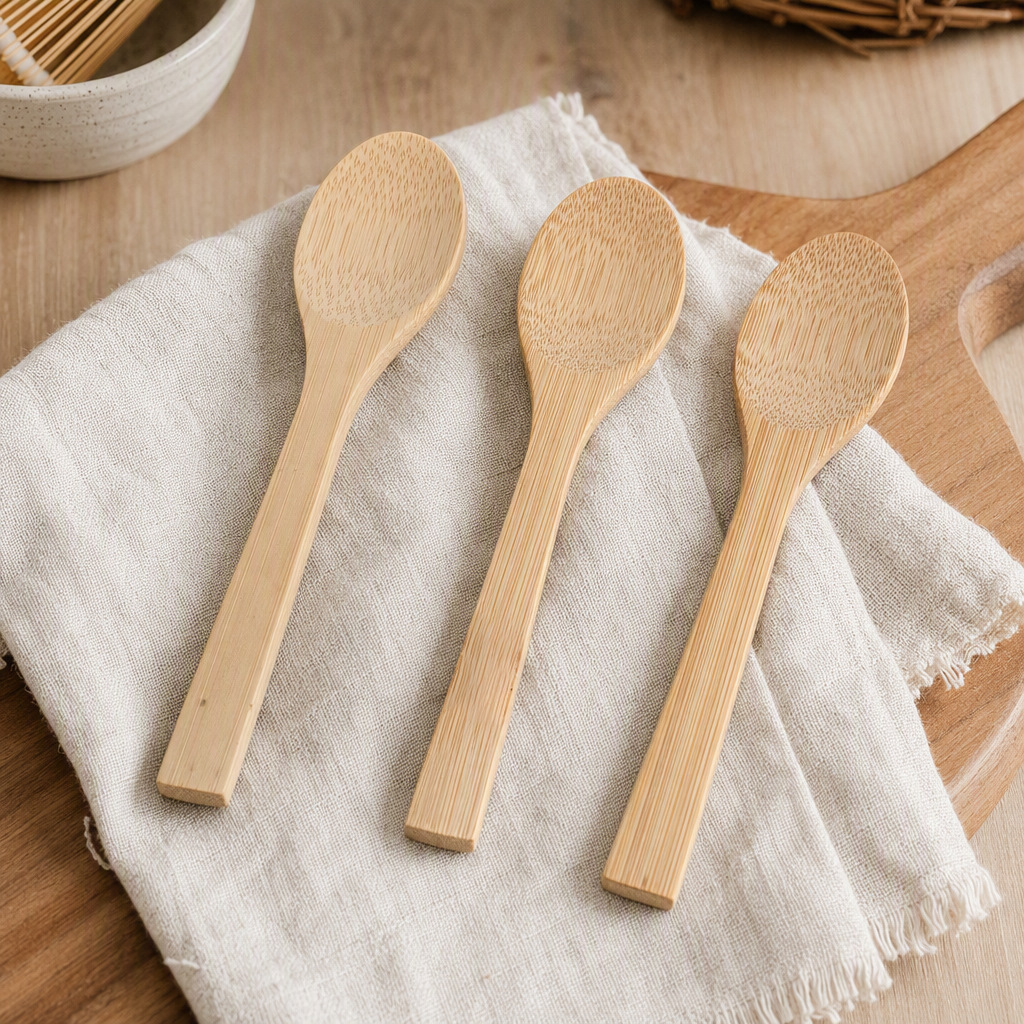 Cuchillos de bambú cuchillos de bambú cepillo de dientes cuchillos de comida occidental cuchillos de bambú cucharas portátiles fábrica al por mayor