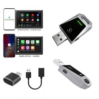 New smart button Simsiz CarPlay və Android Auto - k12-silver-adapter-extension-cable-overseas-version