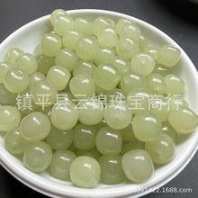 和田玉髓冰晴老型珠子散珠晴水圆珠散批diy古风饰品手链项链隔珠