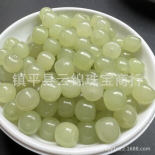 Hotan Chalcedony Bingqing Old Beads Loose Beads Clear Water Round Beads Loose Batch Diy Antique Jewelry Bracelet Necklace Beads