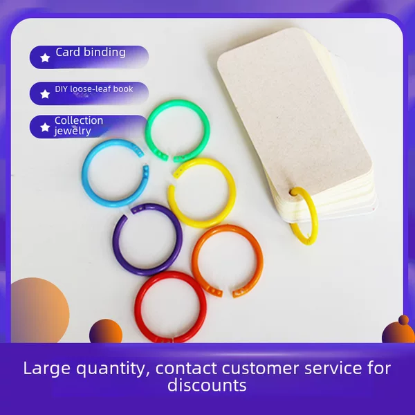 High Toughness Double Buckle Binding Ring Buckle Ring Plastic Book Ring Hand Account Card Ring Ring Ring Buckle Clip Color Buckle