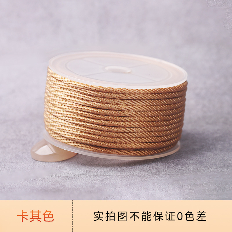 Cordón de maíz de 3mm tejido a mano pulsera collar colgante cordón de joyería grueso oro corda de brazalete resistente al por mayor