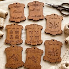 自定义复古风木制刺绣线轴刺绣线收纳器十字绣针线卷线器手工礼物