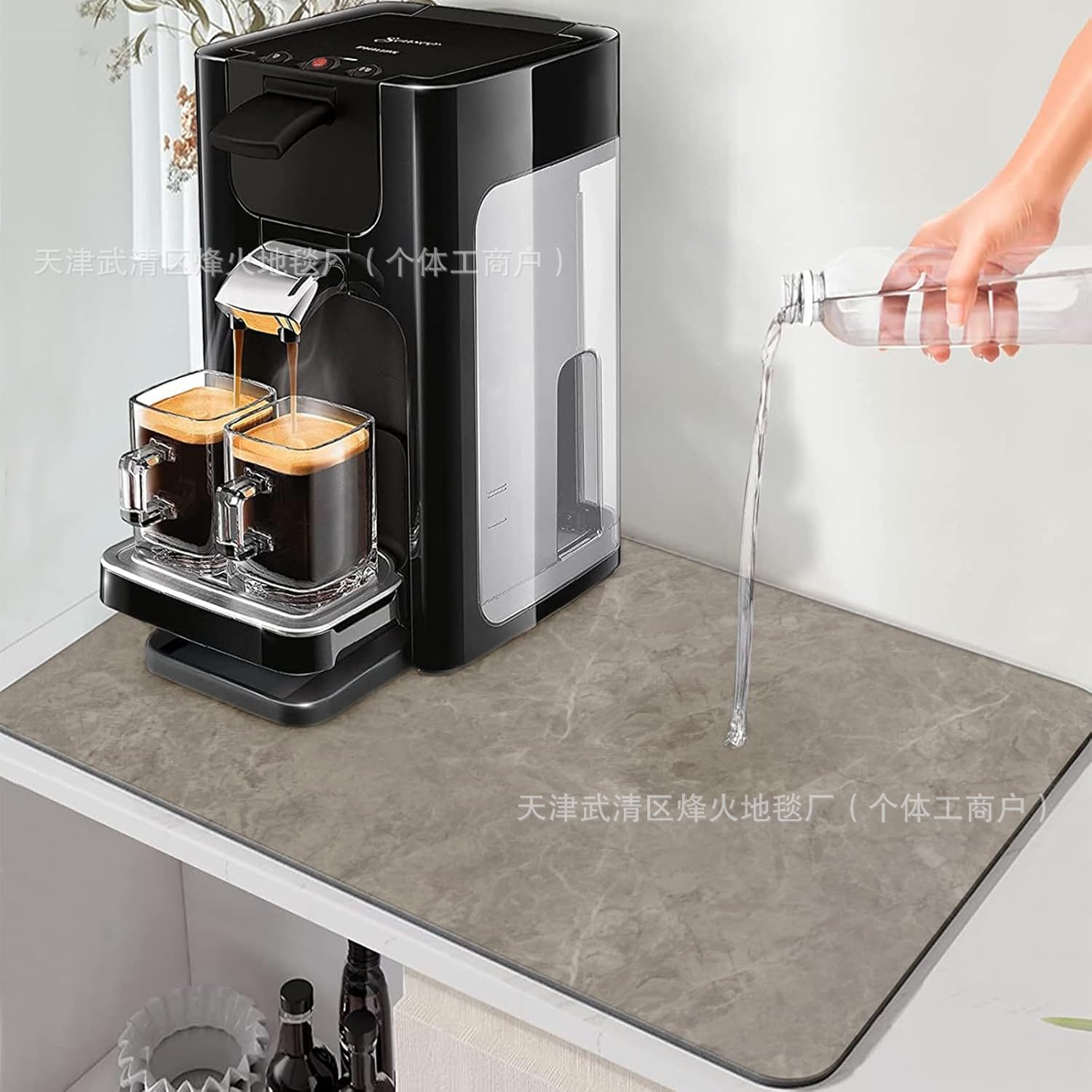 Transfronterizo sólido almohadilla de barro de diatomeas almohadilla de cafetera de absorción de mármol almohadilla de drenaje de agua almohadilla de aislamiento térmico de mesa de comedor Amazon