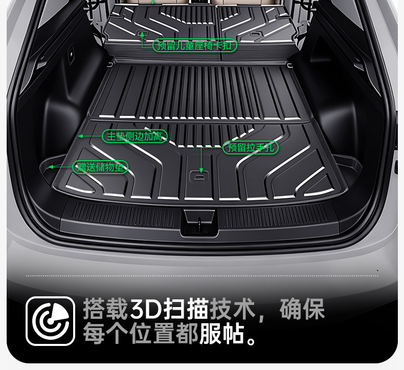 Suitable for Fengyun T7, TPE26 one-piece trunk mat, foot mat, car modification accessories and supplies