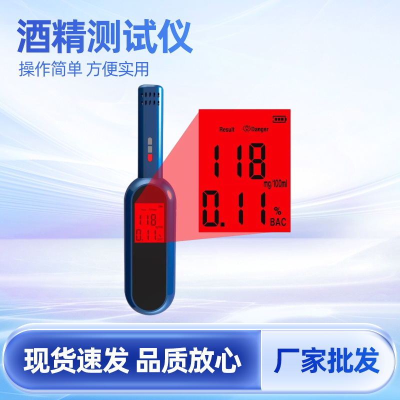 酒精测试仪 吹气式酒精检测仪 高精度酒精测量仪 家车两用酒精监