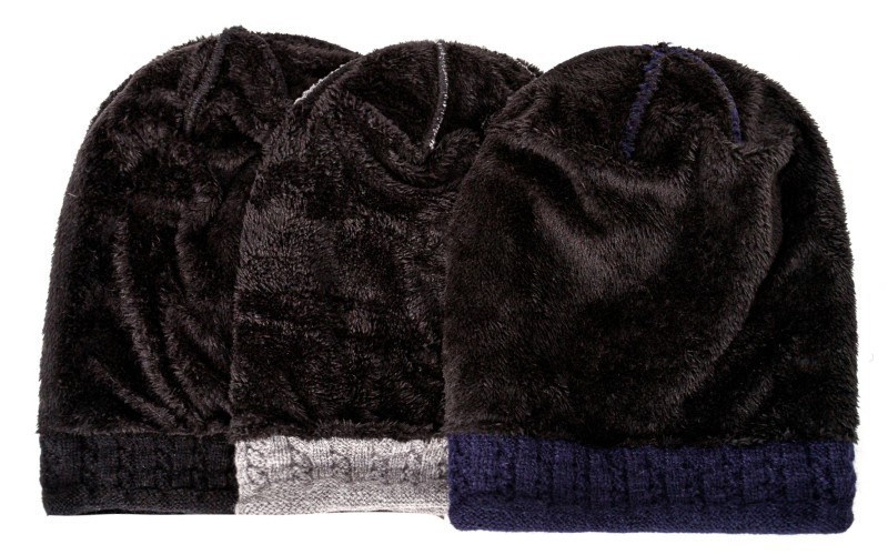 Gestrickte Beanie Mütze Für Damen Und Herren Winter Mit Samtfutter_voghion.com