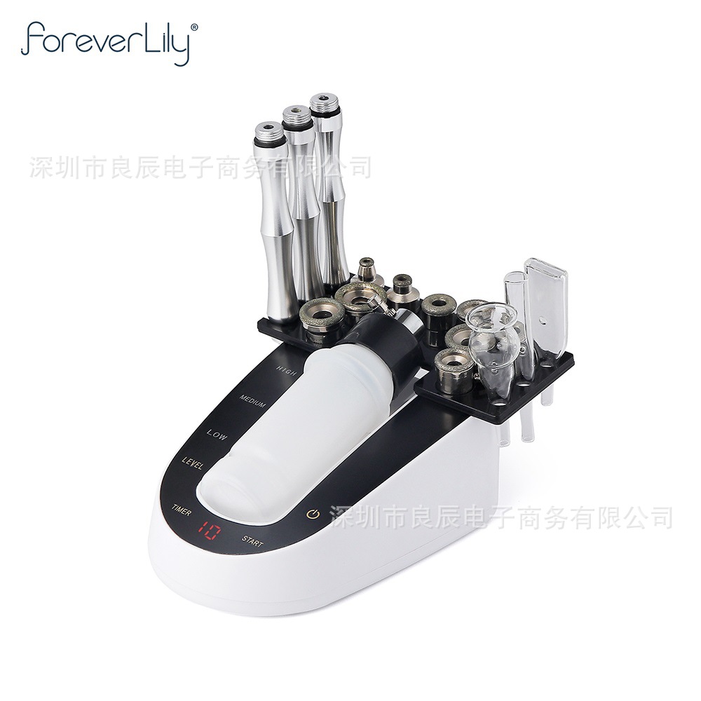 Cross-border new diamond micro-carving beauty instrument three-in-one to remove dead skin and blackhead acne multifunctional grinding head