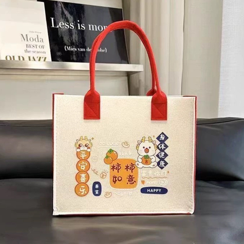 柿柿如意 クリエイティブフェルトバッグ 大容量 厚手 ハンドバッグ メーカー卸売 ショルダー通勤トートバッグ 在庫あり|undefined