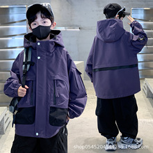 男童装2025新款中大童时髦帅气秋装儿童韩范超好看冲锋衣秋季外套